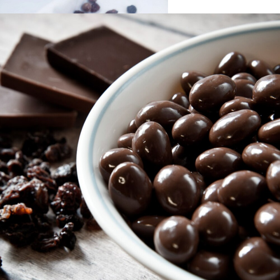 Pasas al Ron bañadas en chocolate